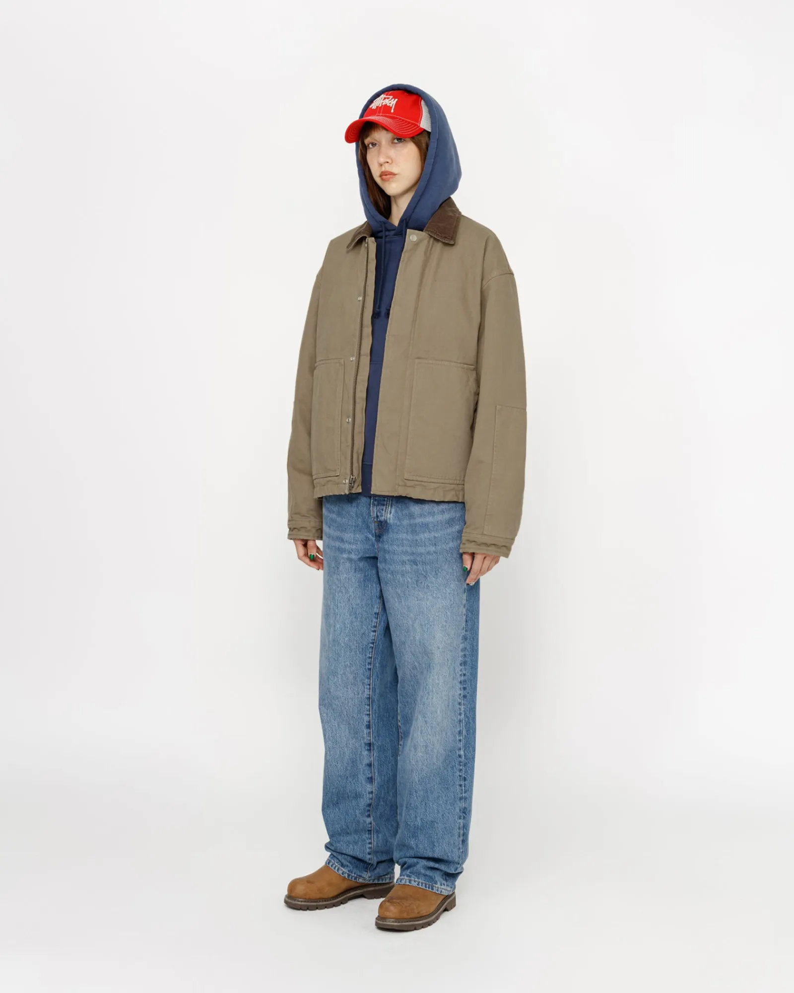 Outerwear>Stüssy WORKGEAR JACKET Khaki