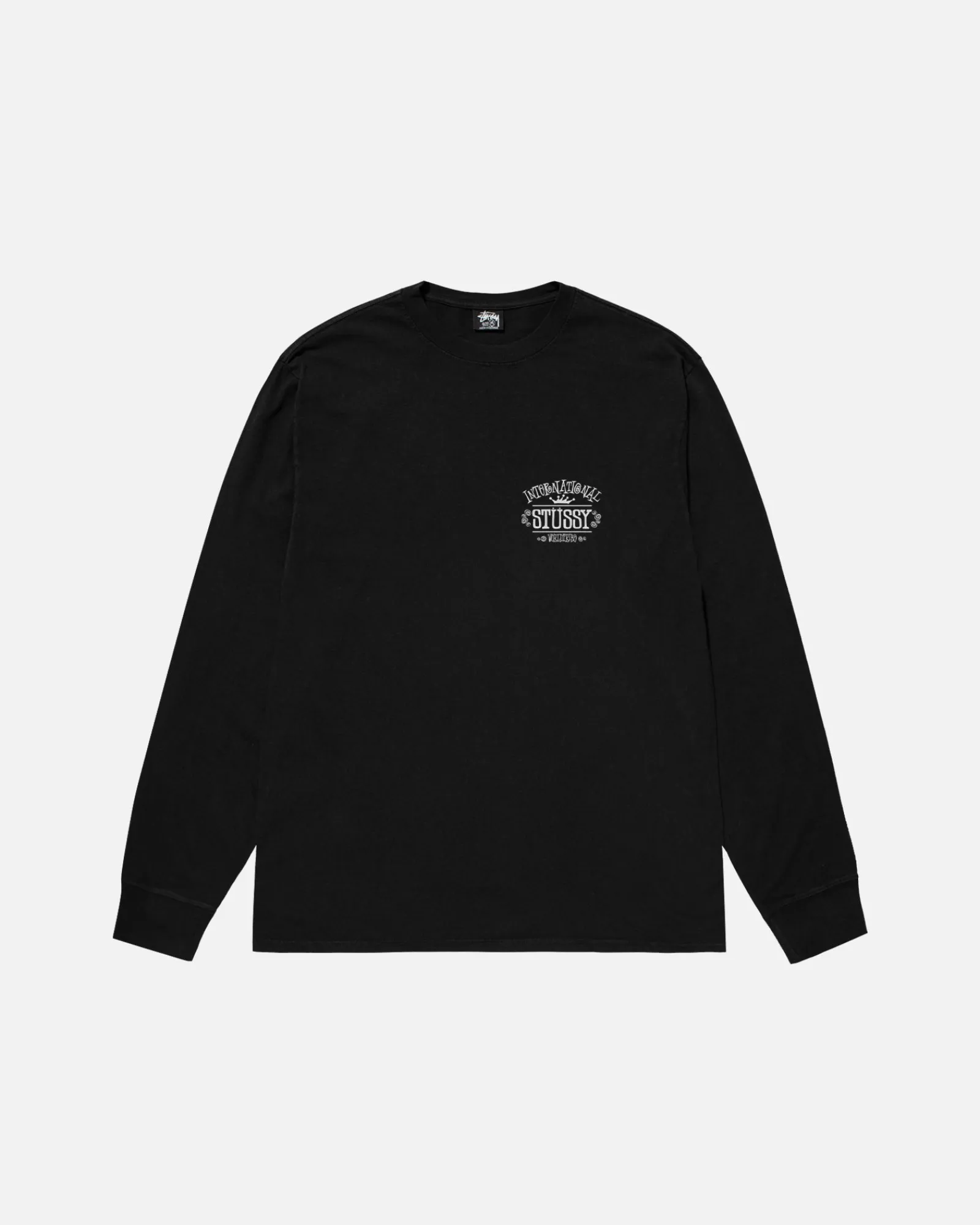 Tees>Stüssy WORLDWIDE LS TEE PIGMENT DYED Black
