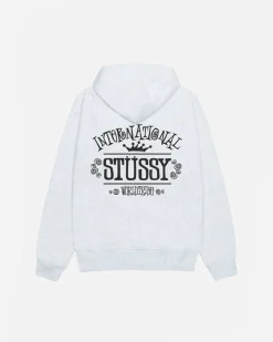 Hoodies>Stüssy WORLDWIDE ZIP HOODIE Ash Heather
