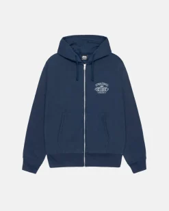Hoodies>Stüssy WORLDWIDE ZIP HOODIE Navy