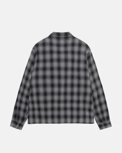 Shirts>Stüssy ZIP SHIRT TWISTED YARN PLAID Charcoal